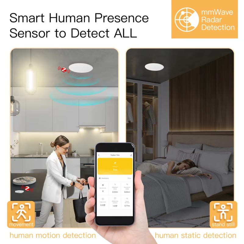 투야 스마트 2-in-1 PIR 천장 센서 허브 지그비 - Home Bar Android 리뷰 및 가격