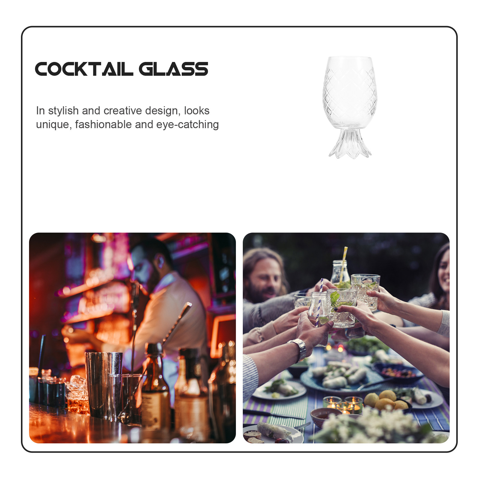 파인애플 모양의 고급 칵테일 글라스 세트, 바, 파티, - Home Bar Set 리뷰 및 가격