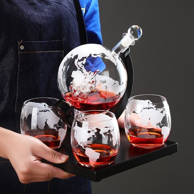 장식용 지구본 와인 디캔터 세트, 가정용 바 선물용 유 - Home Bar Set 리뷰 및 가격